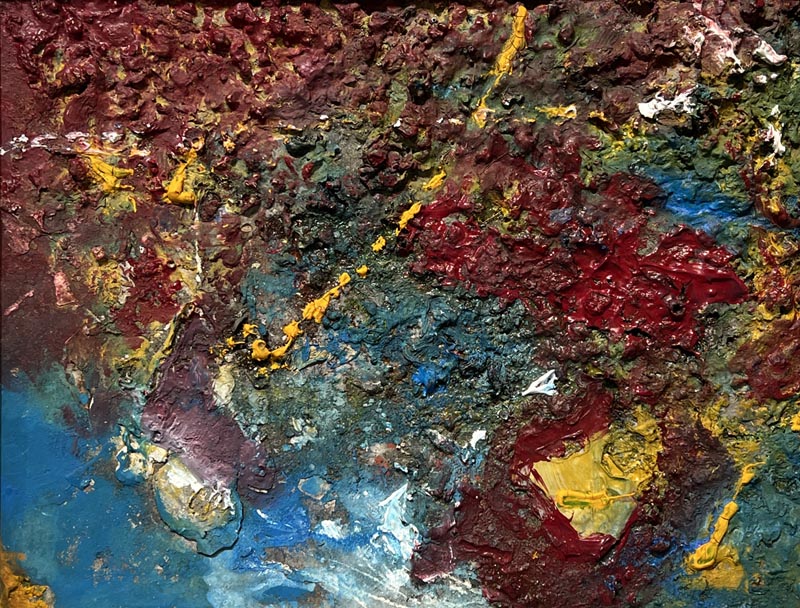 46. 40 year old palette transformed 46 x 35cm